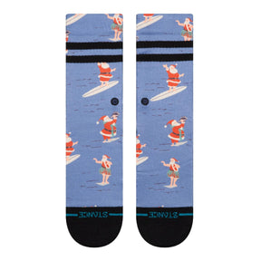 Stance Kid's Surfing Santa Socks in Blue - BoardCo