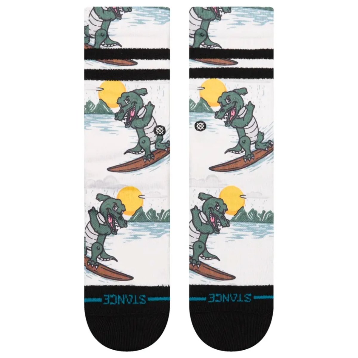 Stance Party Wave Crew Kids Socks in Off White - BoardCo