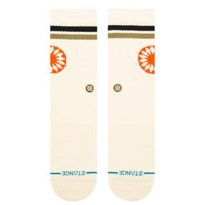 Stance Sun Dial Crew Socks in Cream - BoardCo