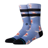 Stance Surfing Santa Crew Socks in Blue - BoardCo