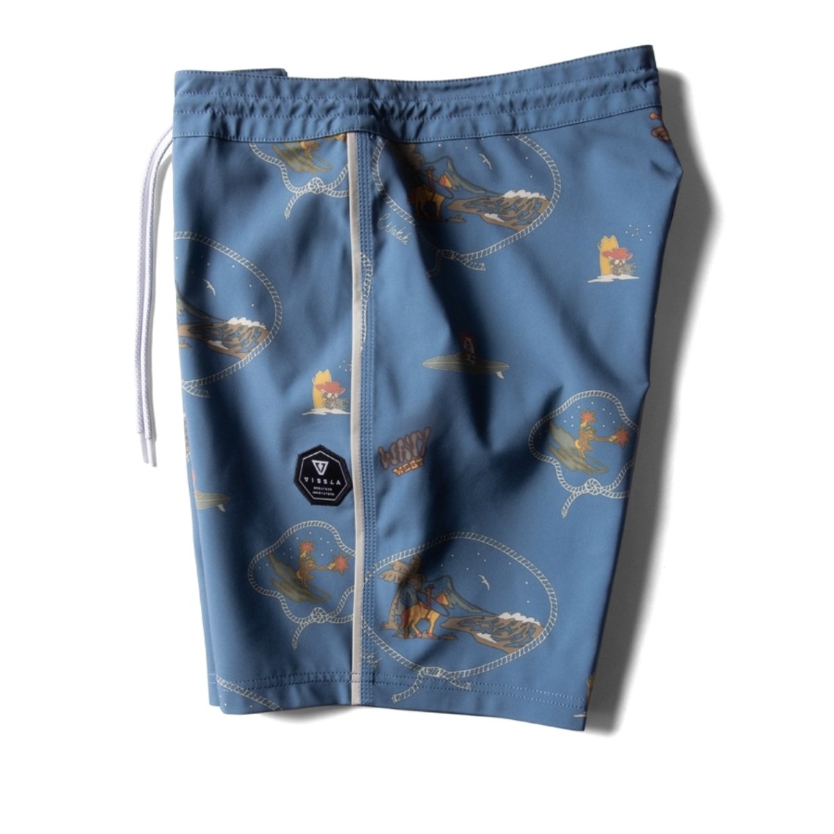 Vissla Soren Wavey West 13" Kids Boardshort in Tidal Blue - BoardCo