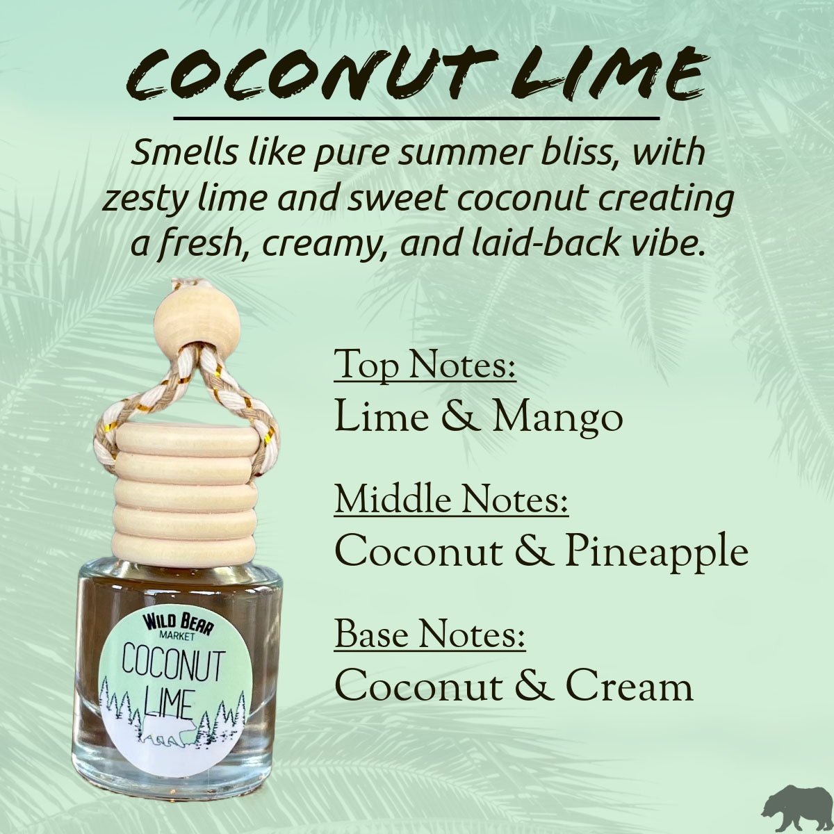 Wild Bear Market Car Freshener - Coconut Lime - BoardCo