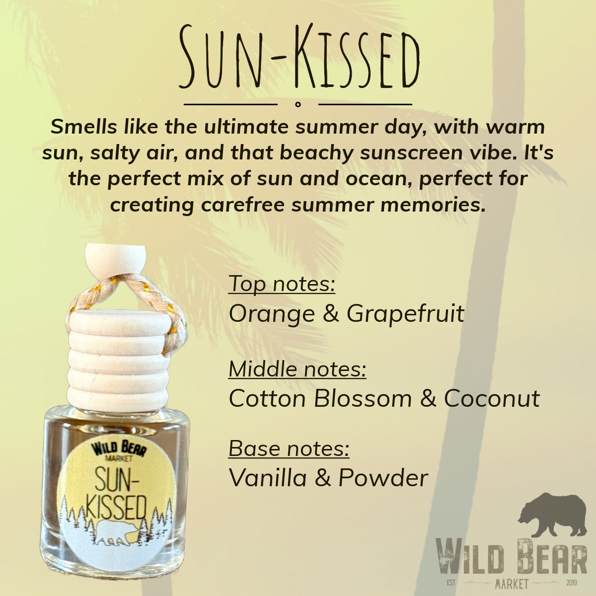 Wild Bear Market Car Freshener - Sun - Kissed - BoardCo