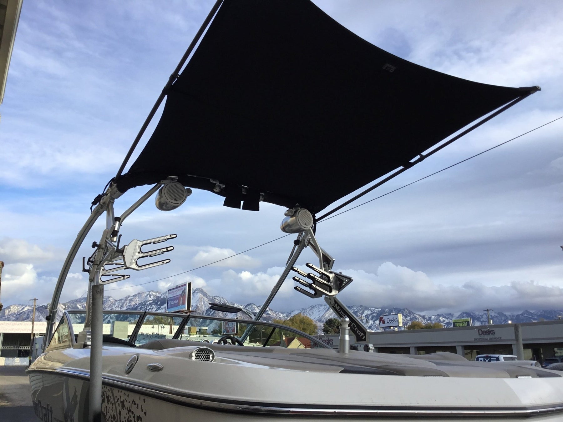 Zero Flex Tower 5.1 8' tower mounted shade sail, ~97" wide - BoardCo