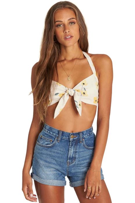 Billabong Forever In a Day Halter Top in Gold Dust