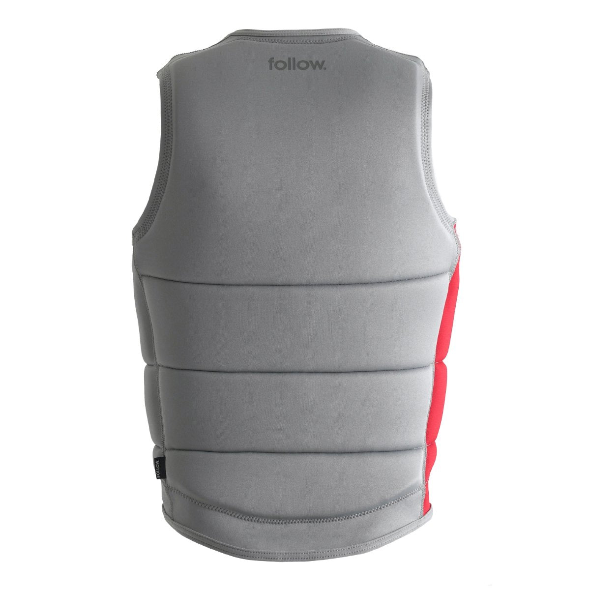 Follow Corp Mens Comp Wake Vest in Light Grey/Red - BoardCo