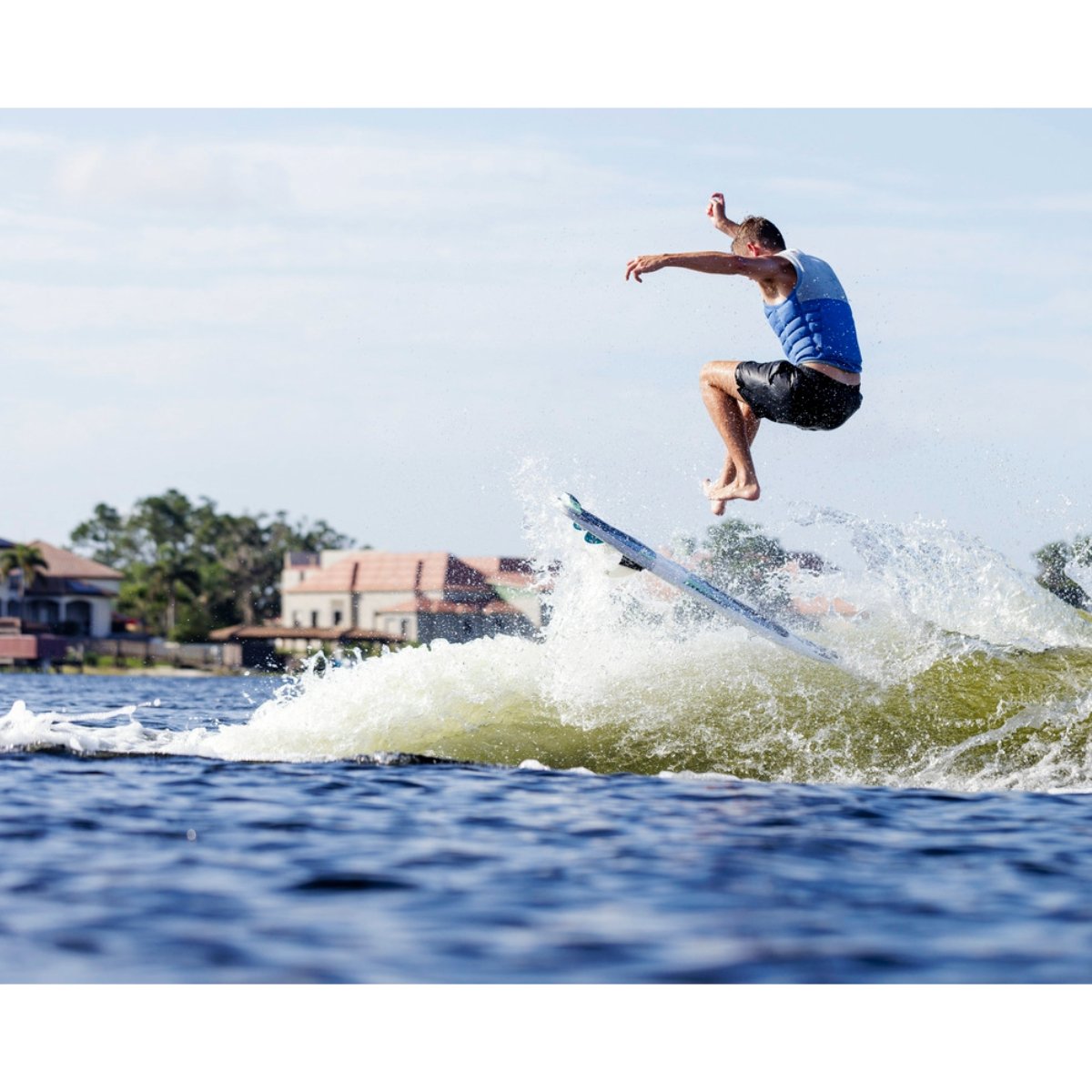 Follow Sovereign Comp Wake Vest in Blue/Grey - BoardCo