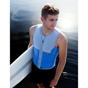 Follow Sovereign Comp Wake Vest in Blue/Grey - BoardCo