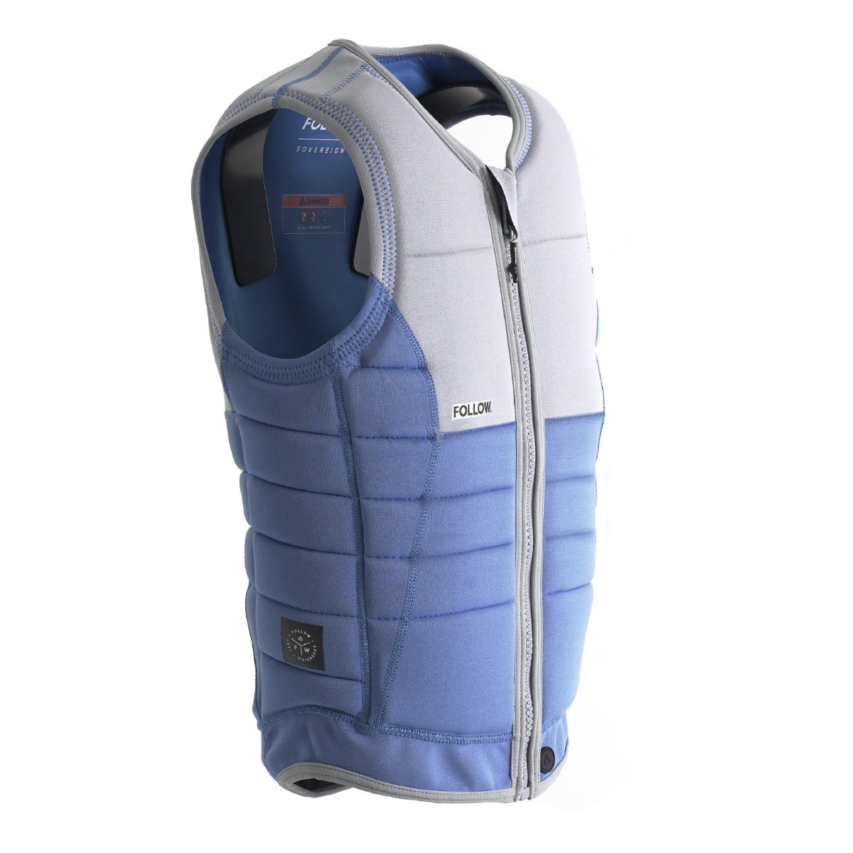 Follow Sovereign Comp Wake Vest in Blue/Grey - BoardCo