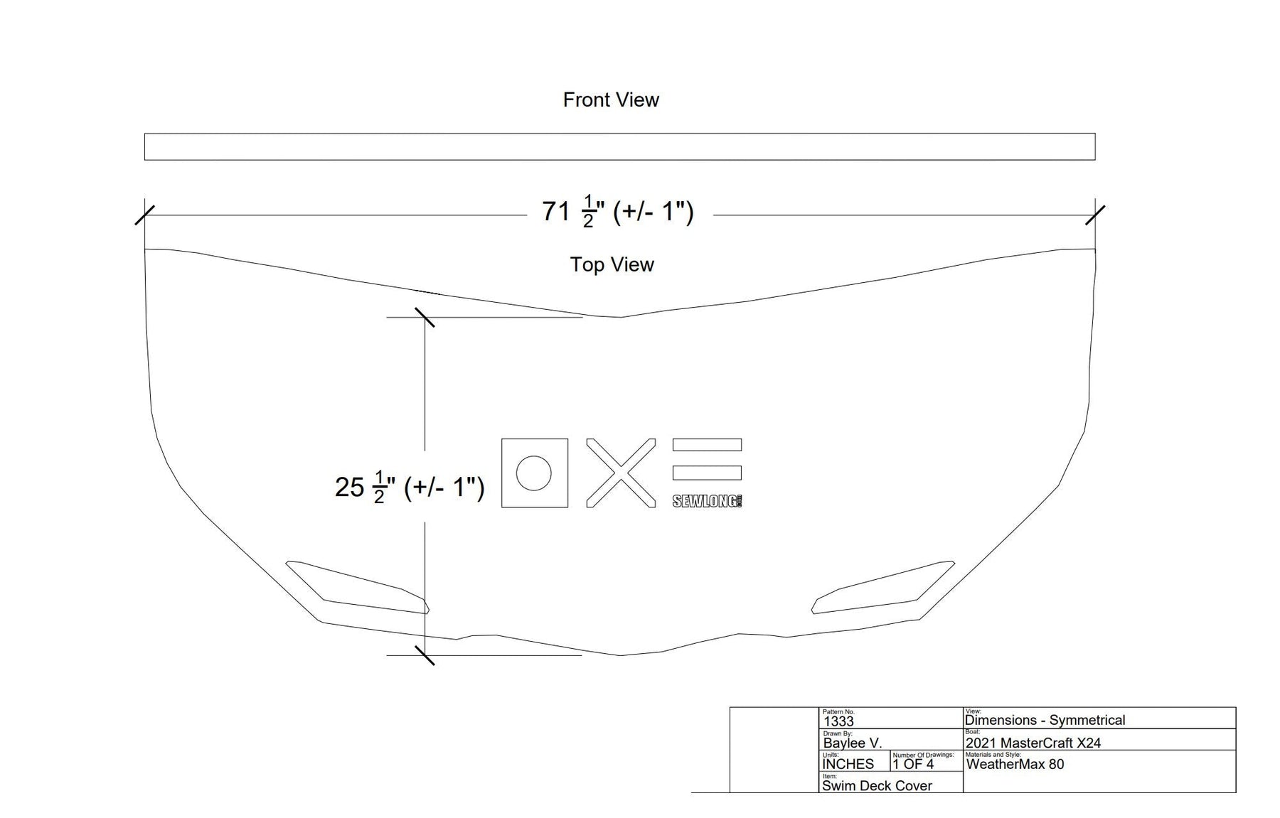 MasterCraft X Series Fiberglass Swim Platform Cover - BoardCo