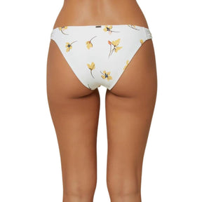 O'Neill Mai Floral Twist Tab Bikini Bottom in Vanilla - BoardCo