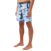 O'Neill OG Print 18" Boardshorts in White - BoardCo