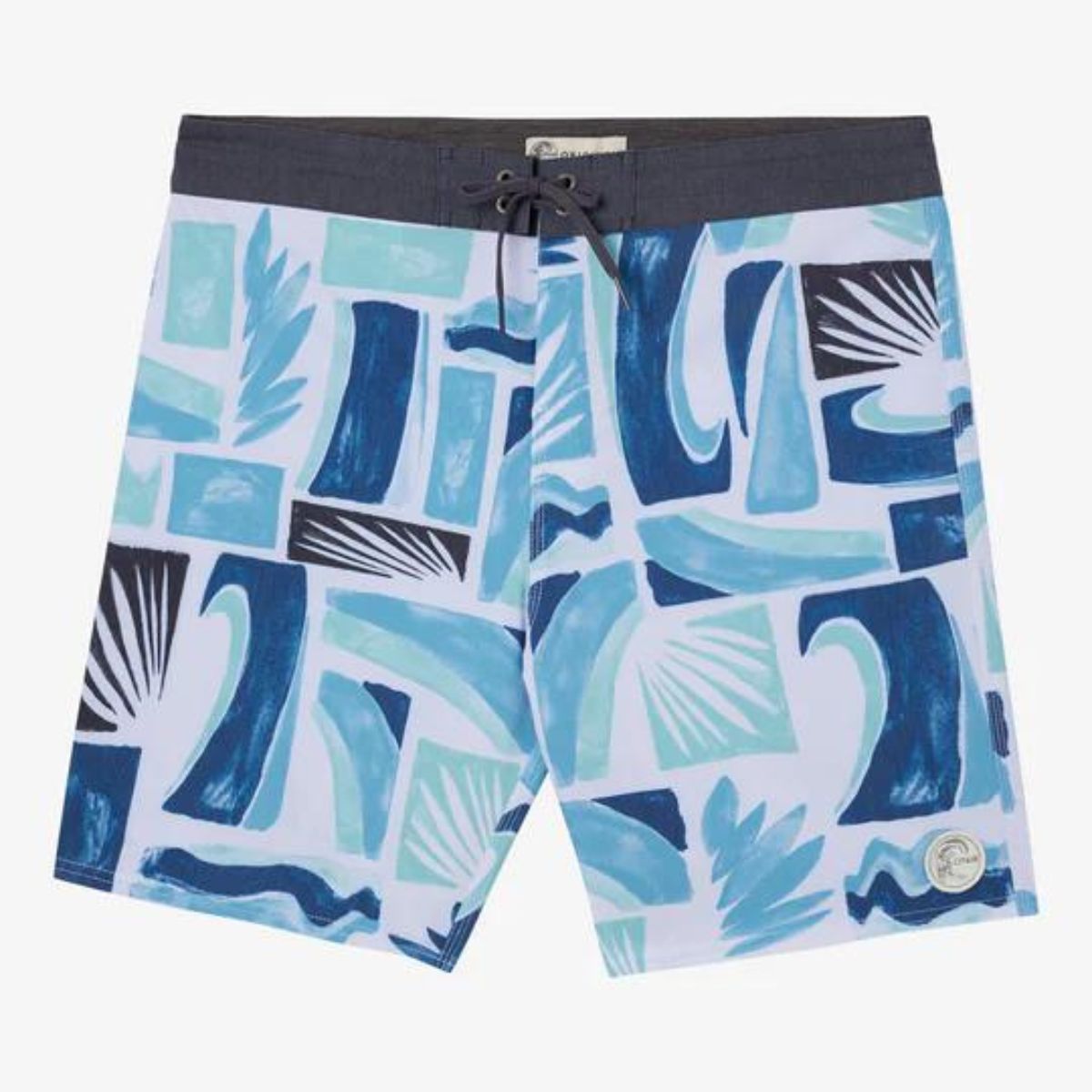 O'Neill OG Print 18" Boardshorts in White - BoardCo