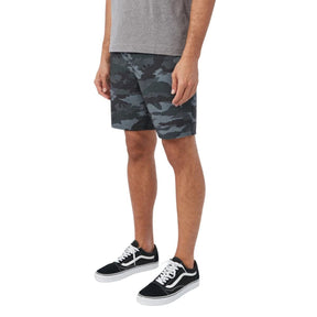 O'Neill Reserve E-Waist 18" Hybrid Shorts in Black Camo - BoardCo