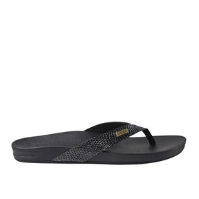 Reef Cushion Court Women's Sandal in Black Sassy - BoardCo