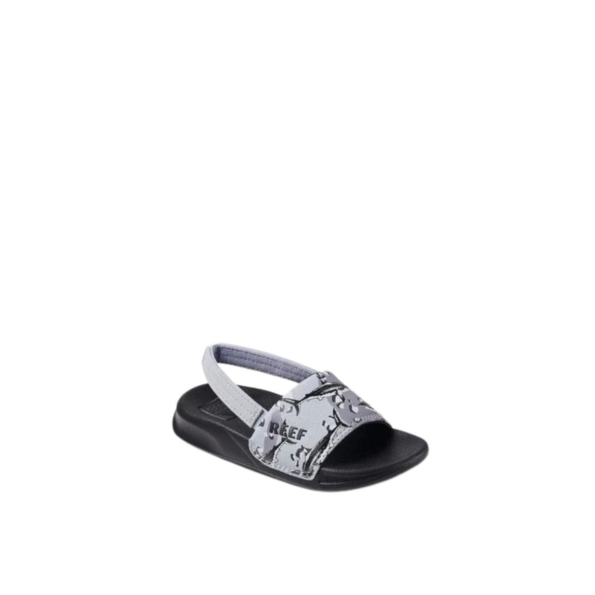 Reef Little One Kids Slide Sandal in Grey Camo Shark - BoardCo