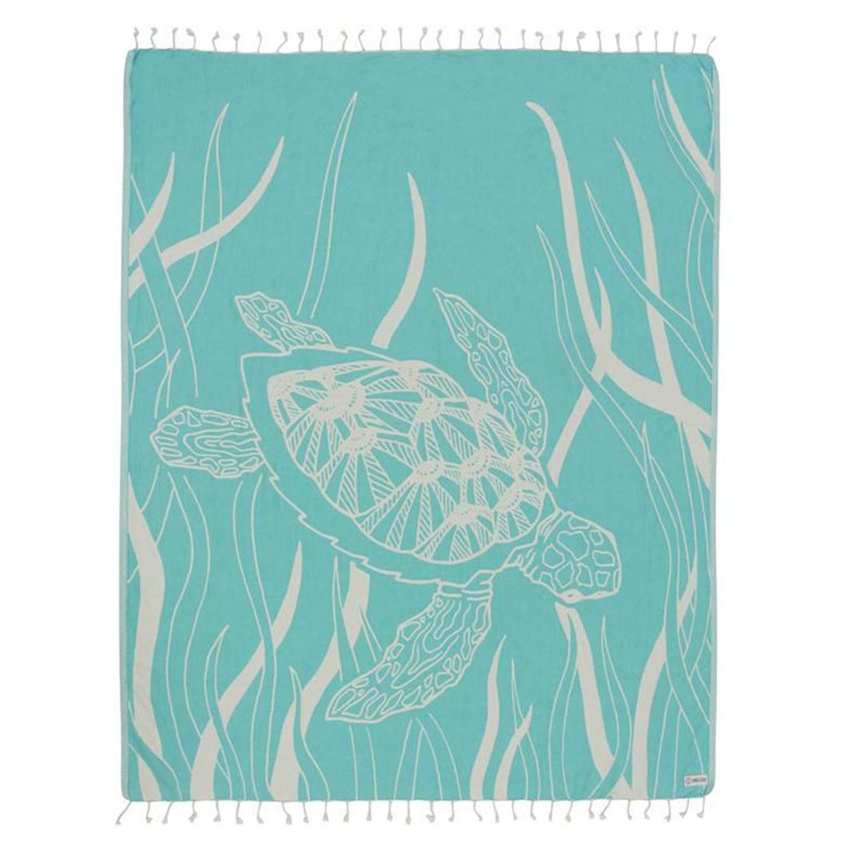 Sand Cloud Mint Turtle Seagrass Large Towel