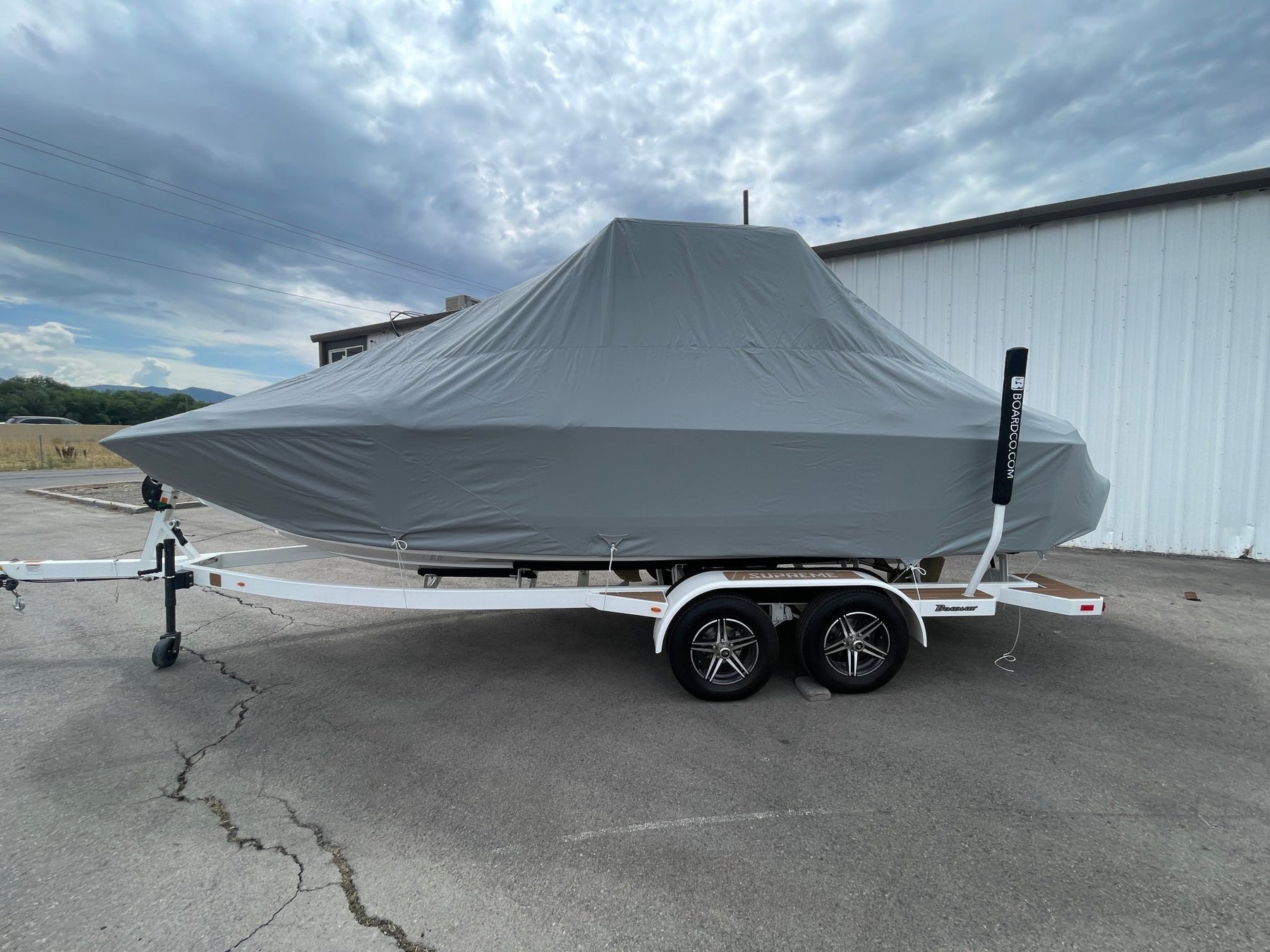 Supreme S220 with Battle and FCT Bimini Double Up Storage Cover - BoardCo